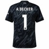 Maglia da Calcio Portiere Liverpool A. Becker 1 2024-25 Nera per Uomo